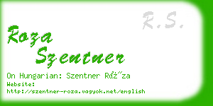 roza szentner business card